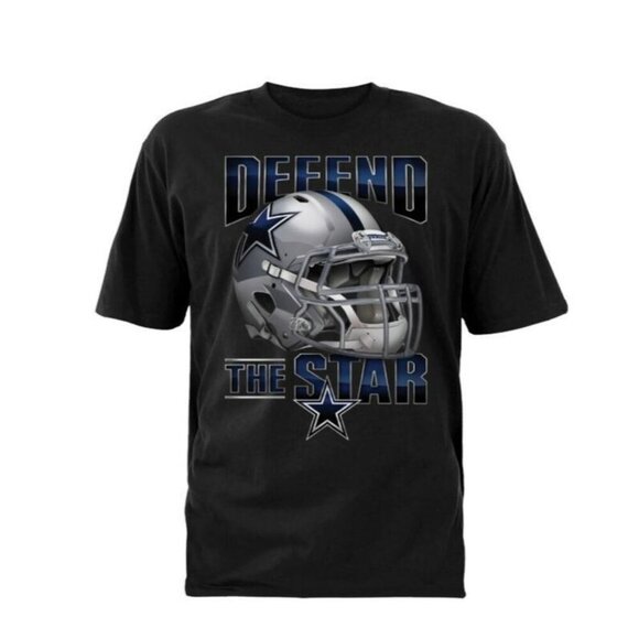 Team Apparel Other - Dallas Cowboys Boys Size XXS Short Sleeve Helmet T-Shirt Black Defend The Star